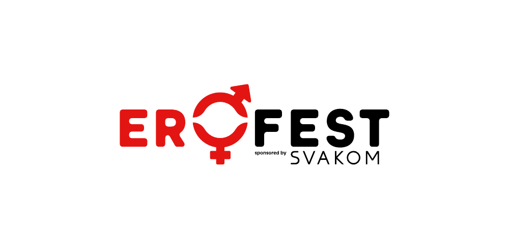Full-colour EroFest logo with the Svakom sponsor on a white background